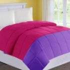   Microfiber Down Alternative Comforter Full/Queen in Pink/Purple