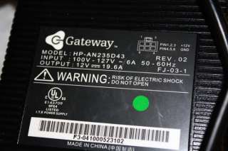 Gateway Brick Power Supply HP AN235D43 12v 19.6a  