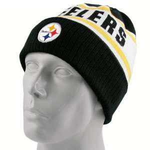   Pittsburgh Steelers Black Watch Cuffed Knit Beanie: Sports & Outdoors
