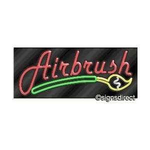  Airbrush Neon Sign w/Graphic, Background MaterialClear 