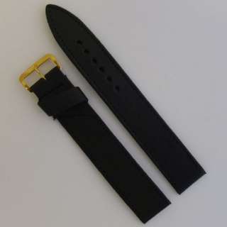 Extra Extra Long Leather Watch Strap Black XXL  