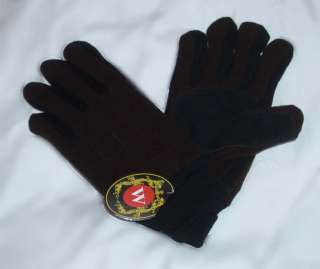 Mens Brown Winter Gloves with Suede Palms New with Tags  
