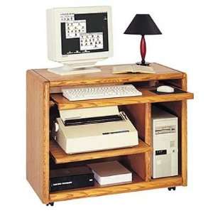  Oak Mobile Computer Cart: Office Products