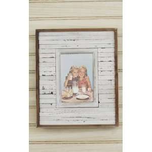  White Wash Reclaimed Wood Picture Frame