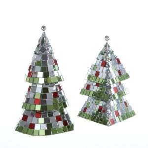  Club Pack of 24 Mod Holiday Collection Silver Green Mirror 