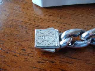 SCOTT KAY Hammered 925 Sterling Silver 18K Gold Bracelet  