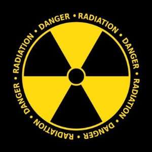  Yellow and Black Radiation Symbol Sticker Automotive