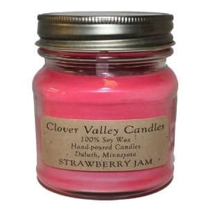  Strawberry Jam Half Pint Scented Candle by Clover Valley 