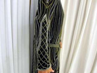 Beautiful Black Flapper Dress RARE 1920s Mint Cond Beaded Excellent 