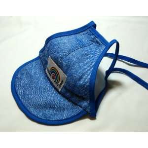   Protector Hat for Dogs in Light Blue Jeans. Size Large.