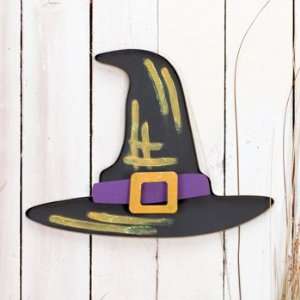  Halloween Handcut Metal The Witch Hat Sign Patio, Lawn & Garden