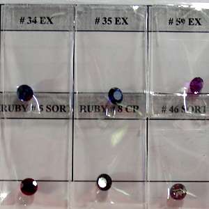 The Set of Round Diamond Simulated (CZ) Sapphire Ruby  