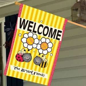  Personalized Welcome Bee House Flag: Patio, Lawn & Garden
