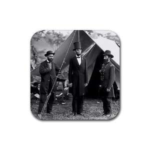  Abraham Lincoln Rubber Square Coaster set (4 pack) Great 