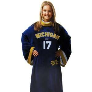   Wolverines Unisex Navy Blue Uniform Snuggie Blanket: Sports & Outdoors