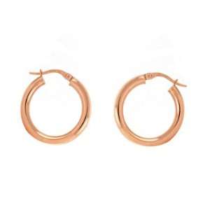  18k Rose Gold Hoop Earrings   JewelryWeb: Jewelry