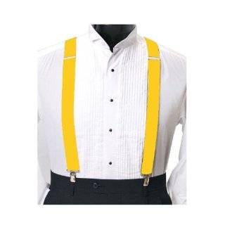  Vibrant Yellow Stretch Elastic Clip Braces Suspenders 