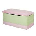 Hannah Baby Deluxe Toy Box in Lime and Pink Micro Fiber