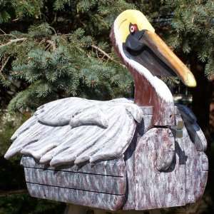  ANIMALS   Pelican (Brown) Woodendippity Mailbox