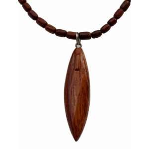   Hawaiian Wood Necklace, Surfboard,  From Hawaii Jewelry