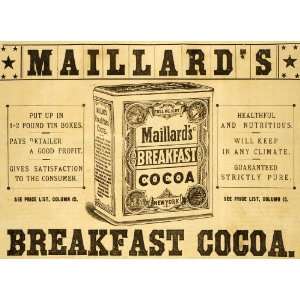  1889 Ad Maillard Breakfast Cocoa Chocolate Beverage 