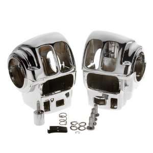 Ness Tech Chrome Switch Housings For 1996 2009 Harley Touring Models 