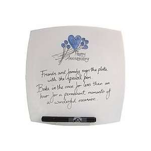  20th wedding anniversary signing plate: Home & Kitchen