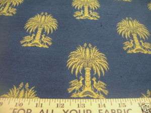 Fabric Waverly Jacquard Navy Palm Tree 312Z  