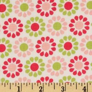   Summer Song Flowers White Fabric By The Yard Arts, Crafts & Sewing