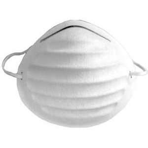  Disposable Non Toxic Dust & Filter Mask   White   Elastic 