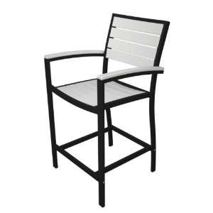  Recycled European Outdoor Counter Arm Chair   White with 