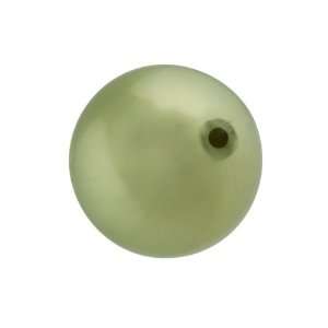  5811 14mm Round Pearl Large Hole Light Green Arts, Crafts 
