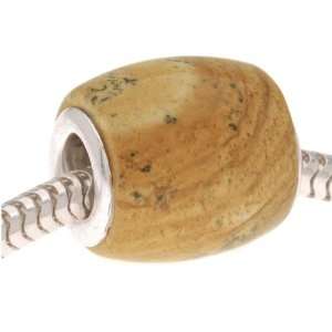  Gemstone Barrel Bead Fits Pandora Desert Jasper 12mm (1 
