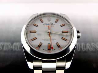 ROLEX OYSTER PERPETUAL MILGAUSS WHITE DIAL   116400 WO  