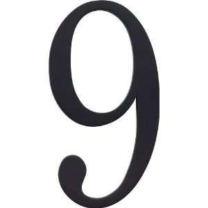    BL 6 Inch The Traditionalist House Number 9, Black