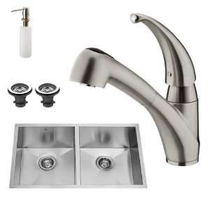  Industries VG15018 Undermount Faucet Dispenser Kitchen Sink, Steel