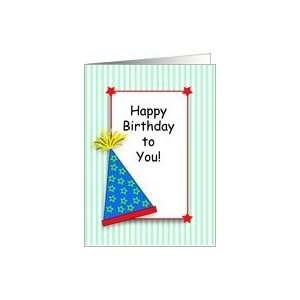  Happy Birthday to You, Party Hat, Stars Card Toys & Games
