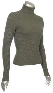 Sutton Studio Womens Cashmere Ribbed Turtleneck Sweater  