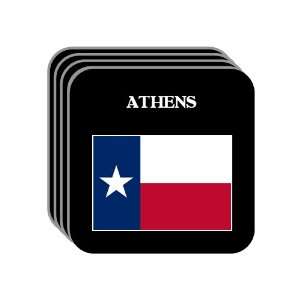  US State Flag   ATHENS, Texas (TX) Set of 4 Mini Mousepad 