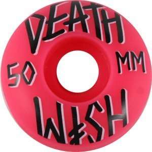 DEATHWISH STACKED 5pk WHEELS 50mm PINK(5 wheel set) (Set Of 4):  