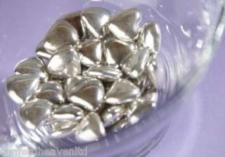 Kg Silver Metallic Chocolate Heart Dragees Favour  