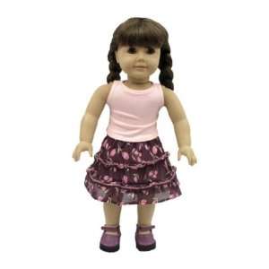  American Girl Doll Clothes Plum Skirt Outfit: Toys & Games