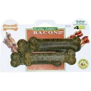  Nylabone Bacon Flavor Dog Bone   Wolf Quad Pack Kitchen 