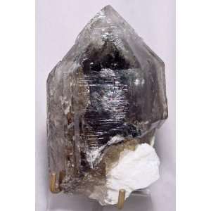  Smoky Quartz Natural Elestial Crystal with Matrix   Brazil 