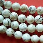 10mm Round White Natural turquoise gemstone beads 15