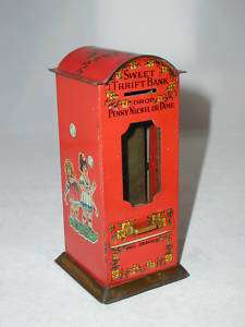 SWEET THRIFT MECHANICAL TIN BANK G 722  