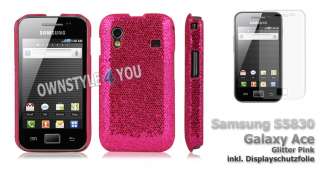 Schutz Hülle Tasche Cover Case für Samsung S5830 Galaxy Ace Glitter 