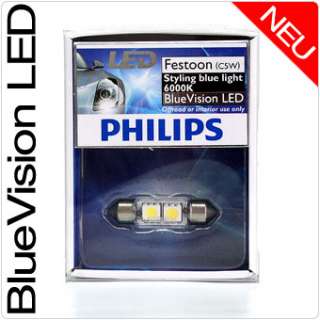 Philips LED C5W Fastoon Soffitte Blue Vision 6000K  