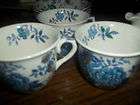 Vintage Masons Multi Color Blue Belvedere THREE Tea Cups