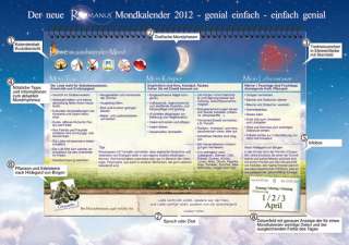 Mondkalender 2012 MOND Wand kalender Din A4 ROMANUS  